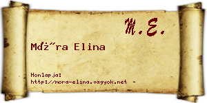 Móra Elina névjegykártya